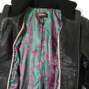 Danier black leather jacket